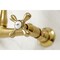 Kingston Brass KS7247AX 8" Center Wall Mount Bathroom Faucet, Brushed Brass KS7247AX - alternate 4